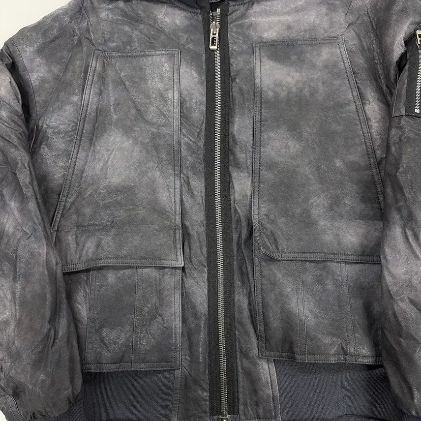[BUNJANG] Maison Mineed Crack Fold Leather Hooded Jacket / [L] 메종미네드 자켓 CRACK FOLD LEATHER HOOD-1