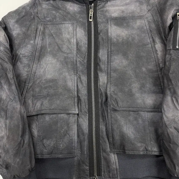 [BUNJANG] Maison Mineed Crack Fold Leather Hooded Jacket / [L] 메종미네드 자켓 CRACK FOLD LEATHER HOOD-1