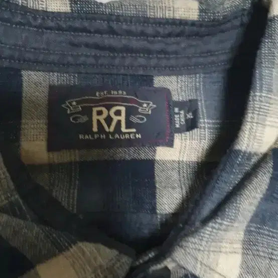 [BUNJANG] RRL Cotton Ombre Work Shirt / RRL 명작 코튼 옴브레 워크셔츠 105사이즈