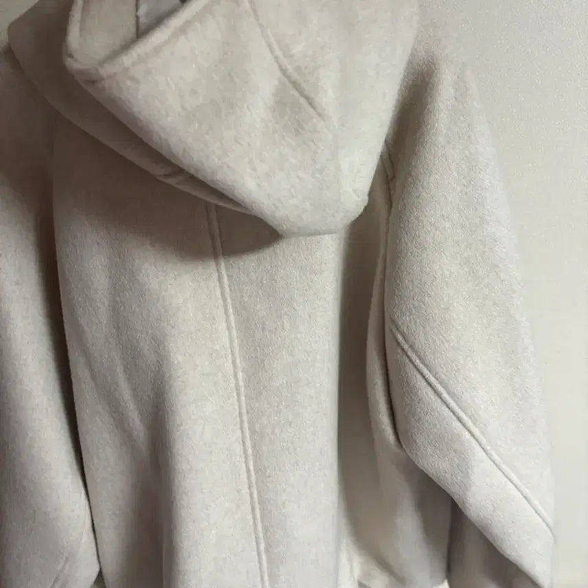 [BUNJANG] Type Service Hooded Half Coat Oatmeal / 타입서비스 후드 하프 코트 오트밀