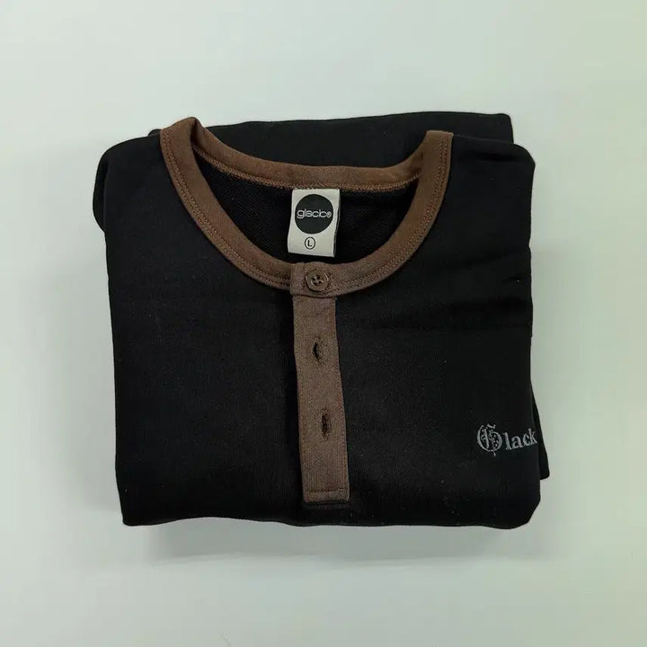 [BUNJANG] GT162 Rugby Henley Neck Long Sleeve (Black) / [L] GT162 럭비 헨리넥 롱슬리브 (BLACK)