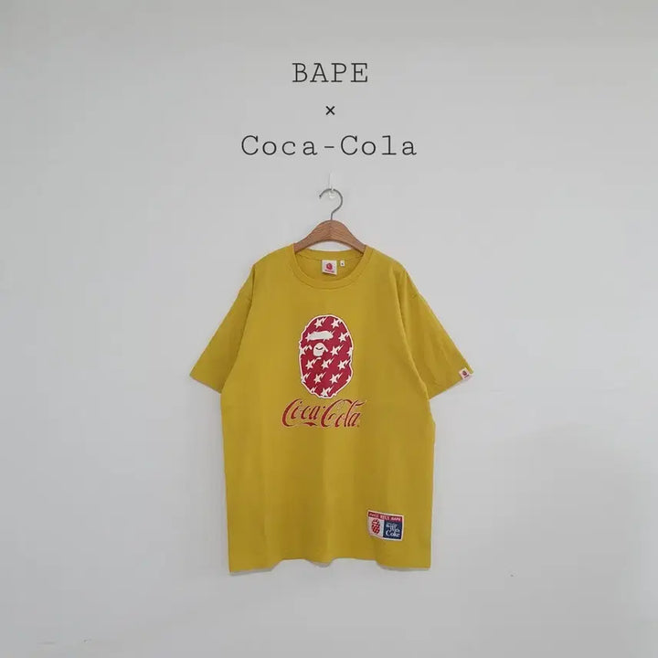[BUNJANG] BAPE x Coca-Cola Collaboration Short Sleeve T-Shirt Yellow XL / No.26041318 베이프 x 코카콜라 콜라보 반팔 티셔츠 옐로우