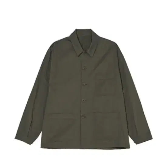 [BUNJANG] Steady Everywear Sew Lite Work Shirt Jacket Dark Olive / 스테디에브리웨어 sew 라이트 워크 셔츠 자켓 다크 올리브 2사이즈
