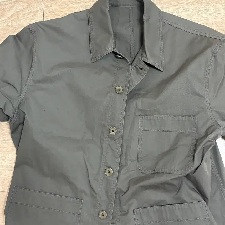 [BUNJANG] Steady Everywear Sew Lite Work Shirt Jacket Dark Olive / 스테디에브리웨어 sew 라이트 워크 셔츠 자켓 다크 올리브 2사이즈