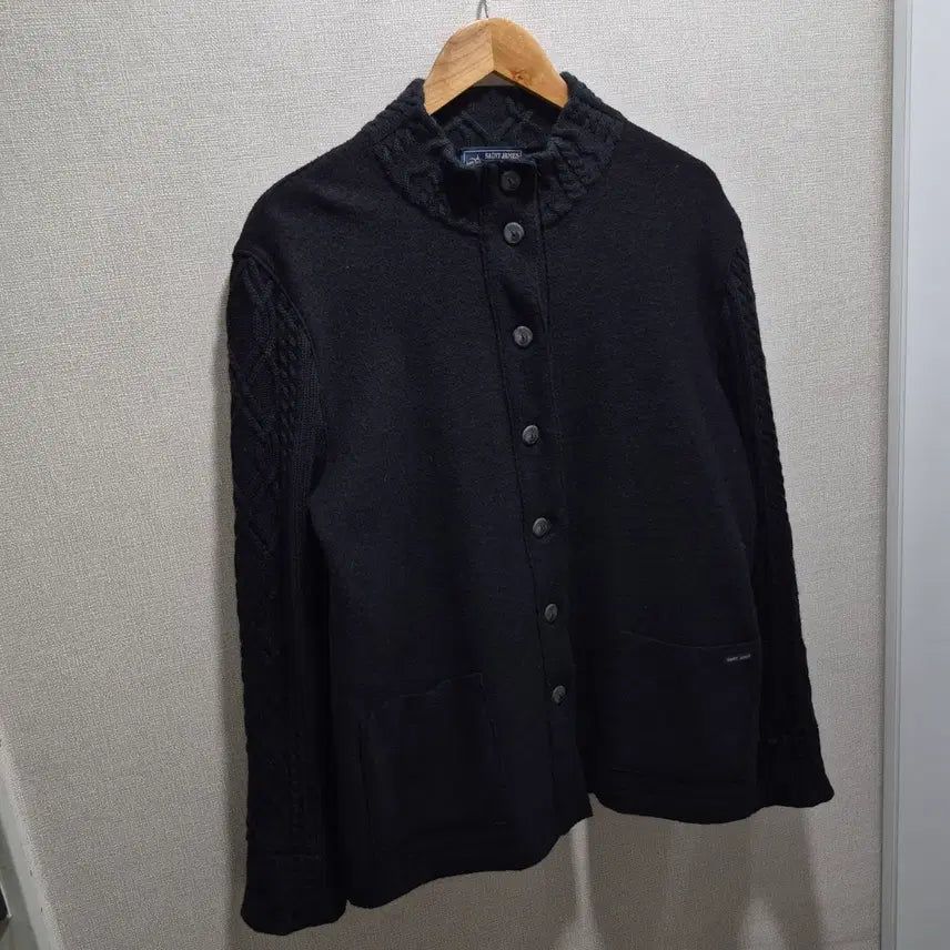[BUNJANG] Saint James Wool Knit High Neck Cardigan / (SM) 세인트제임스 울 니트 하이넥 가디건