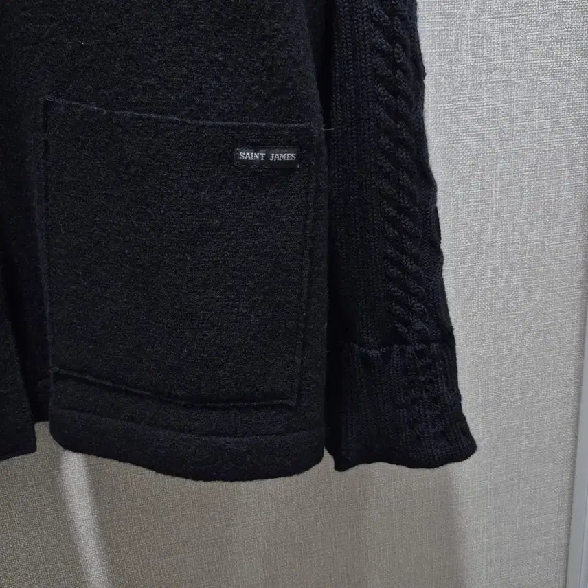 [BUNJANG] Saint James Wool Knit High Neck Cardigan / (SM) 세인트제임스 울 니트 하이넥 가디건