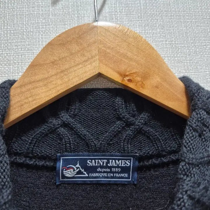 [BUNJANG] Saint James Wool Knit High Neck Cardigan / (SM) 세인트제임스 울 니트 하이넥 가디건