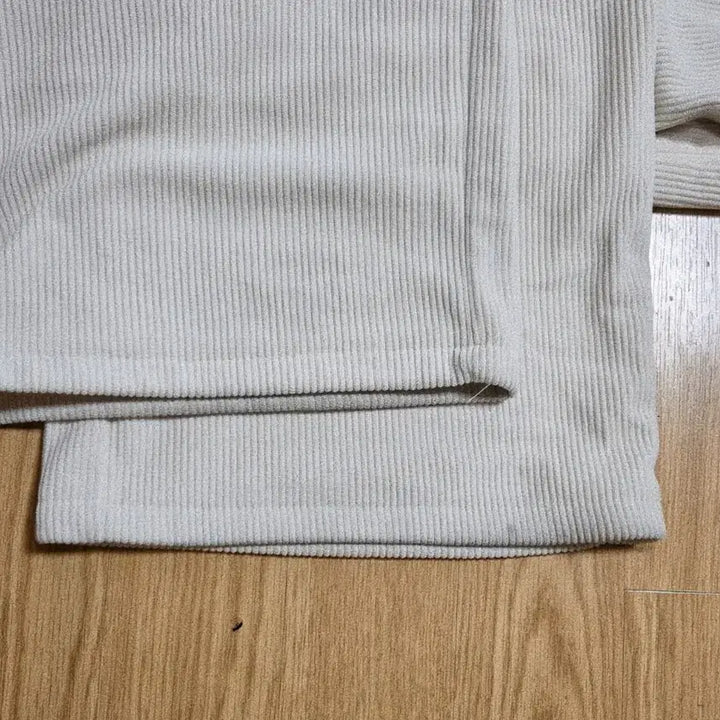 [BUNJANG] Ivory Corduroy Long Wide Pants / 여성 아이보리 골덴 기모 스트랩 롱 와이드팬츠 M-L