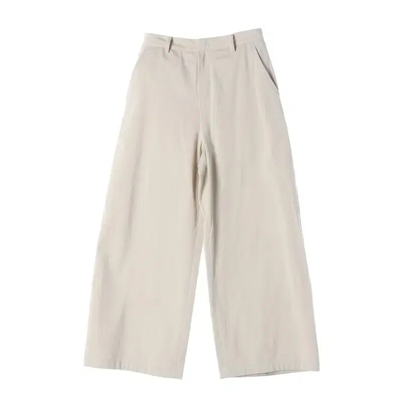 [BUNJANG] FACADE PATTERN Cotton Wide Pants Ivory S / 파사드패턴 코튼 와이드 팬츠 아이보리 S