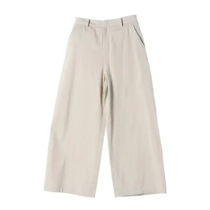 [BUNJANG] FACADE PATTERN Cotton Wide Pants Ivory S / 파사드패턴 코튼 와이드 팬츠 아이보리 S