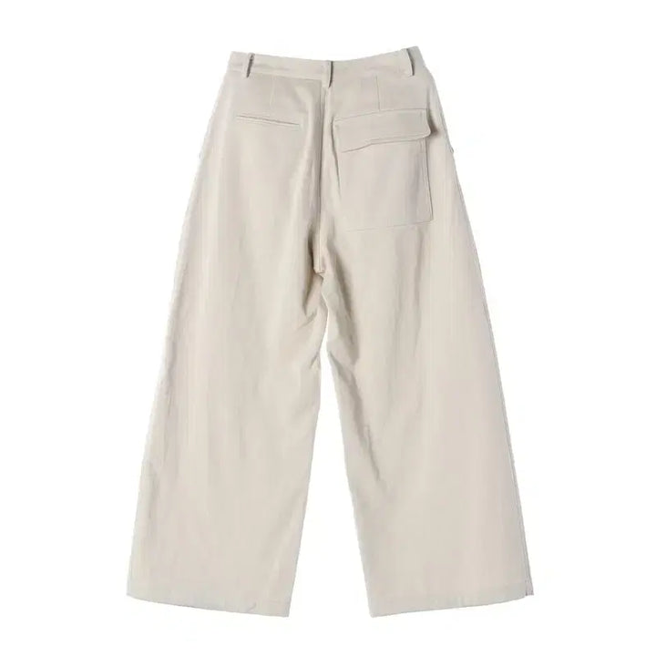 [BUNJANG] FACADE PATTERN Cotton Wide Pants Ivory S / 파사드패턴 코튼 와이드 팬츠 아이보리 S