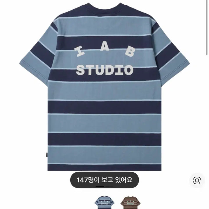 [BUNJANG] IAB Studio Stripe T-shirt Blue White / [XL] 아이앱 스튜디오 스트라이프 티셔츠 블루 화이트