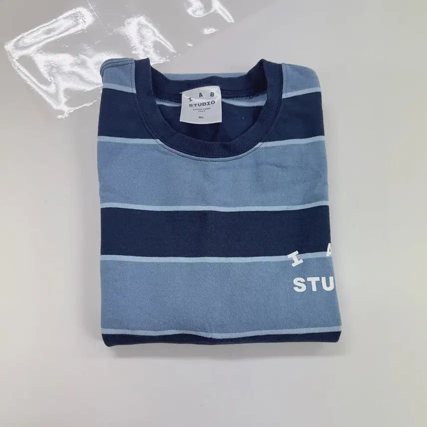 [BUNJANG] IAB Studio Stripe T-shirt Blue White / [XL] 아이앱 스튜디오 스트라이프 티셔츠 블루 화이트