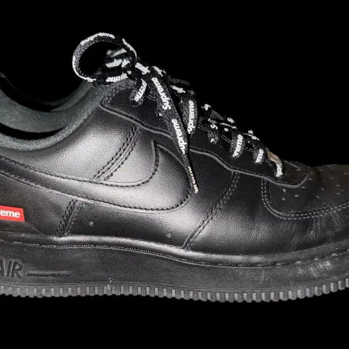 [BUNJANG] Supreme Nike Air Force 1 Black Sneakers / 슈프림 나이키 에어포스 블랙 250