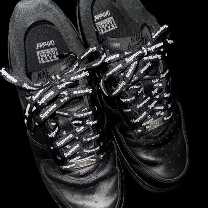 [BUNJANG] Supreme Nike Air Force 1 Black Sneakers / 슈프림 나이키 에어포스 블랙 250