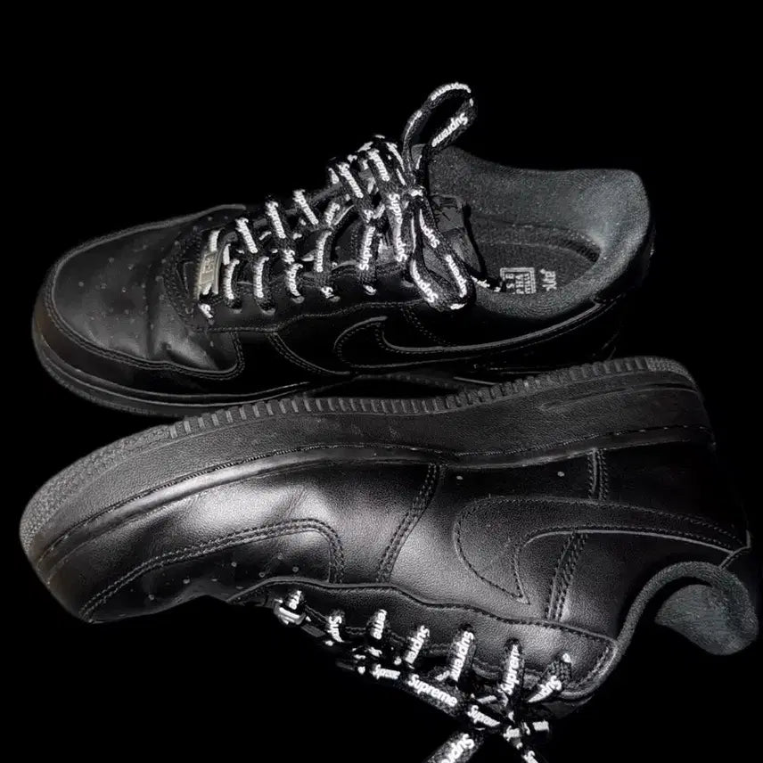 [BUNJANG] Supreme Nike Air Force 1 Black Sneakers / 슈프림 나이키 에어포스 블랙 250