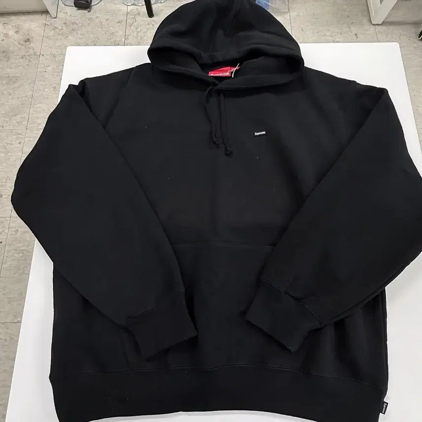 [BUNJANG] Supreme Small Box Drawcord Hoodie Sweatshirt Black / [XL] 슈프림 스몰 박스 드로우코드 후드 스웨트셔츠 블랙 - 23FW