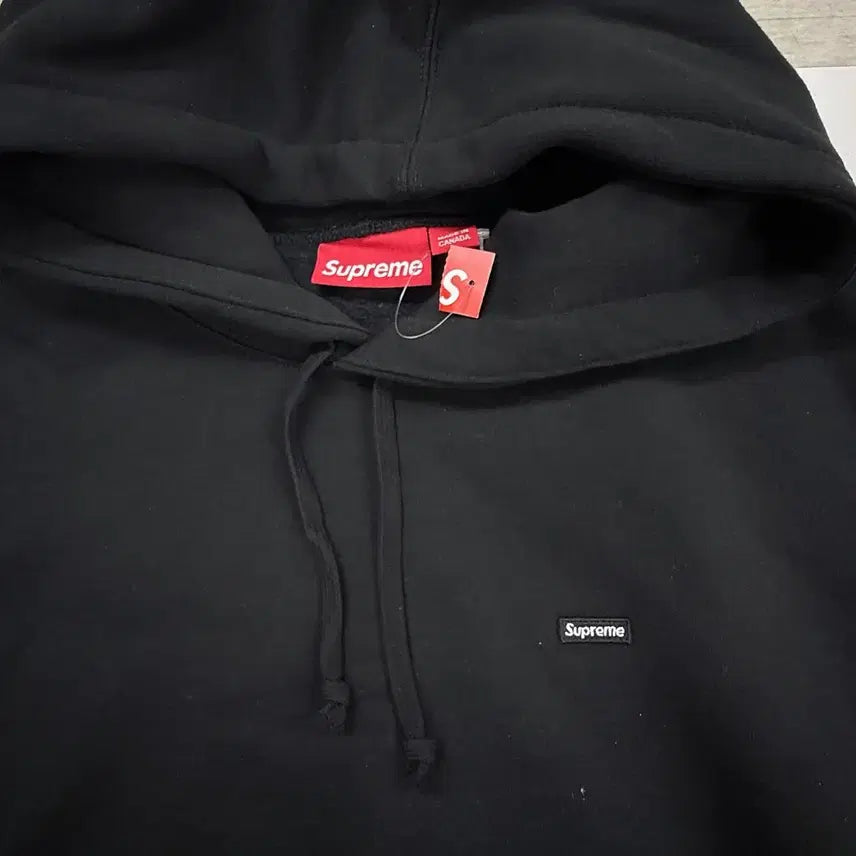 [BUNJANG] Supreme Small Box Drawcord Hoodie Sweatshirt Black / [XL] 슈프림 스몰 박스 드로우코드 후드 스웨트셔츠 블랙 - 23FW