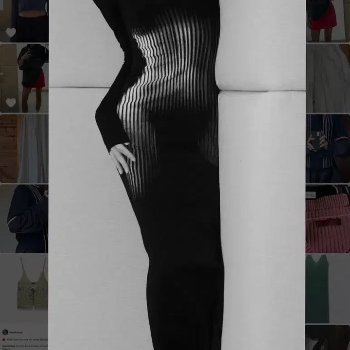 [BUNJANG] Body Printing Long Dress / 바디프린팅 롱 원피스