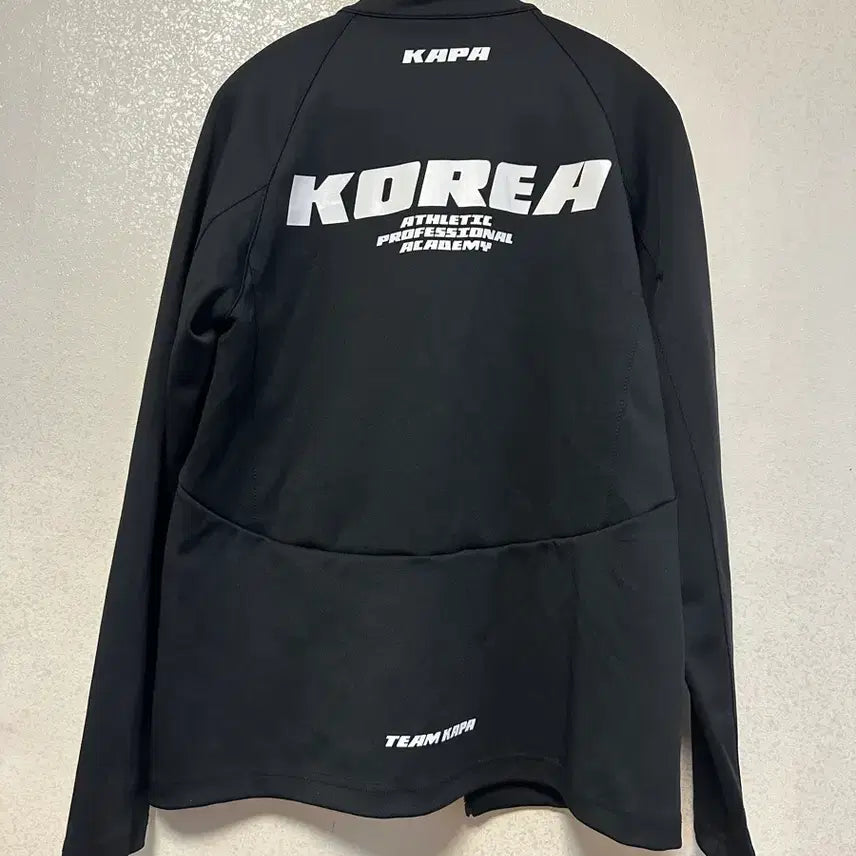[BUNJANG] Team Kappa Training Zip-up Black Jacket / 체대입시 팀카파 트레이닝 집업 블랙 100
