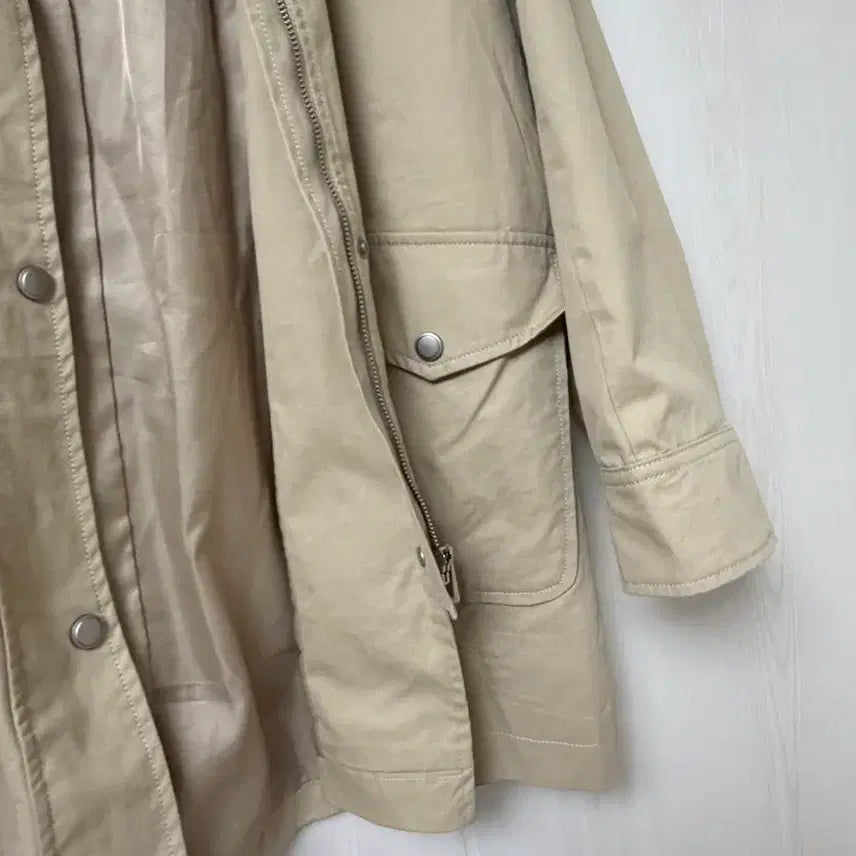 [BUNJANG] Plastic Island Faux Leather Safari Jumper / [오늘만 5만원]플라스틱 아일랜드 페이크 레더 카라 사파리형 점퍼 S