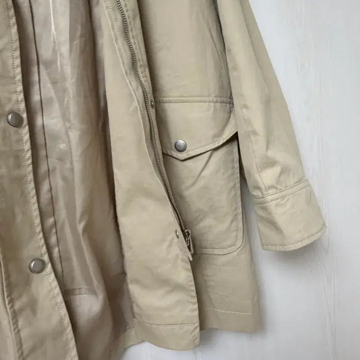 [BUNJANG] Plastic Island Faux Leather Safari Jumper / [오늘만 5만원]플라스틱 아일랜드 페이크 레더 카라 사파리형 점퍼 S