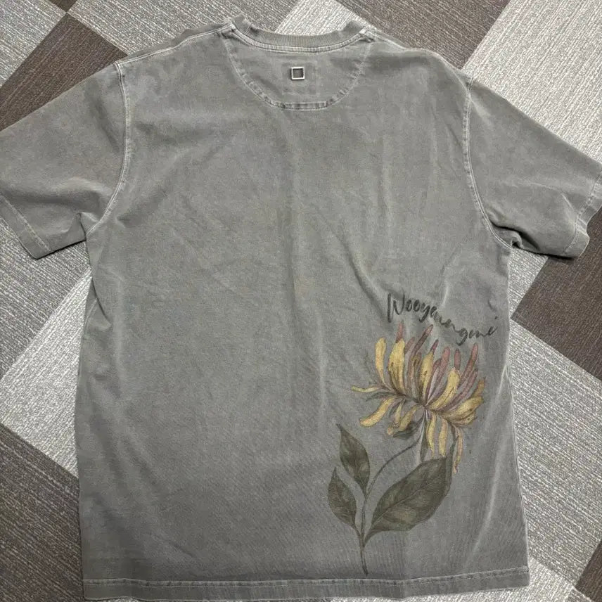 [BUNJANG] Wooyoungmi 25SS Oversized Flower Print T-shirt / 우영미 25ss 오버핏 플라워 반팔 48