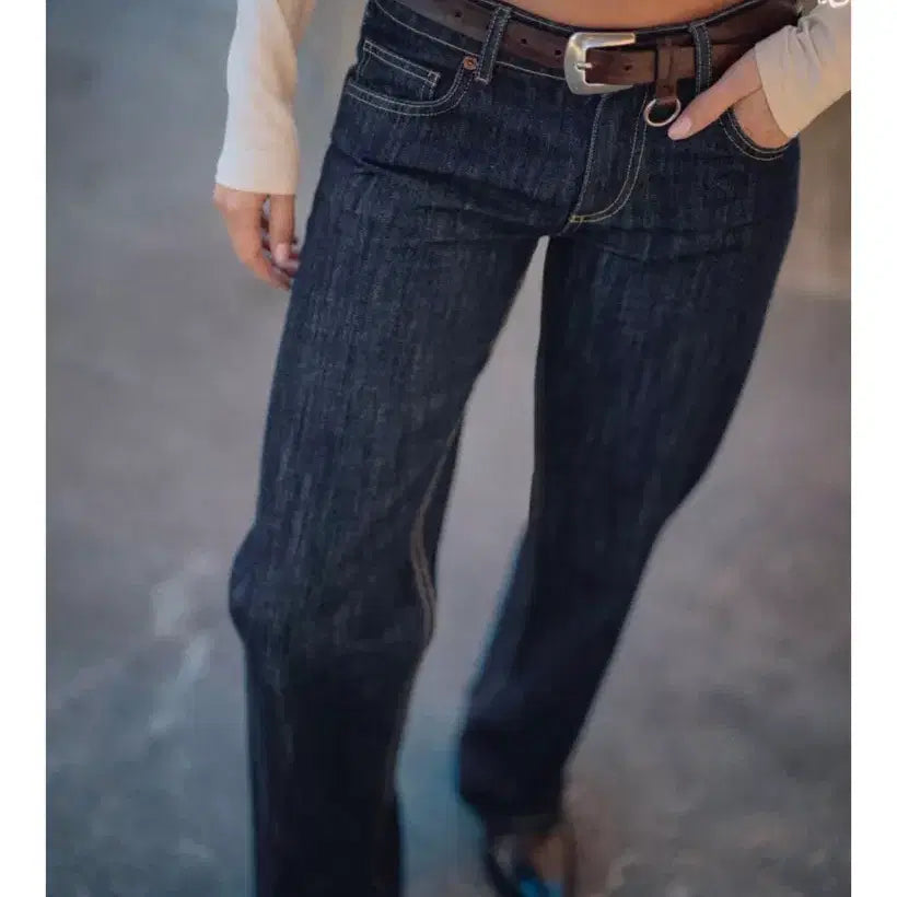 [BUNJANG] ZARA Raw Denim Jeans / 자라 로우라이즈 생지데님 6929/225/443/34
