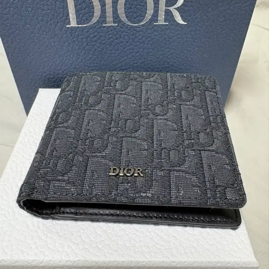 [SOLD OUT] (새상품) 디올 오블리크 반지갑 블랙 급처