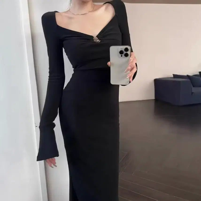 [BUNJANG] Black Mermaid Fishtail Long Dress / (당일발송)4만원대 상품 new 피쉬테일 블랙 머메이드 롱원피스