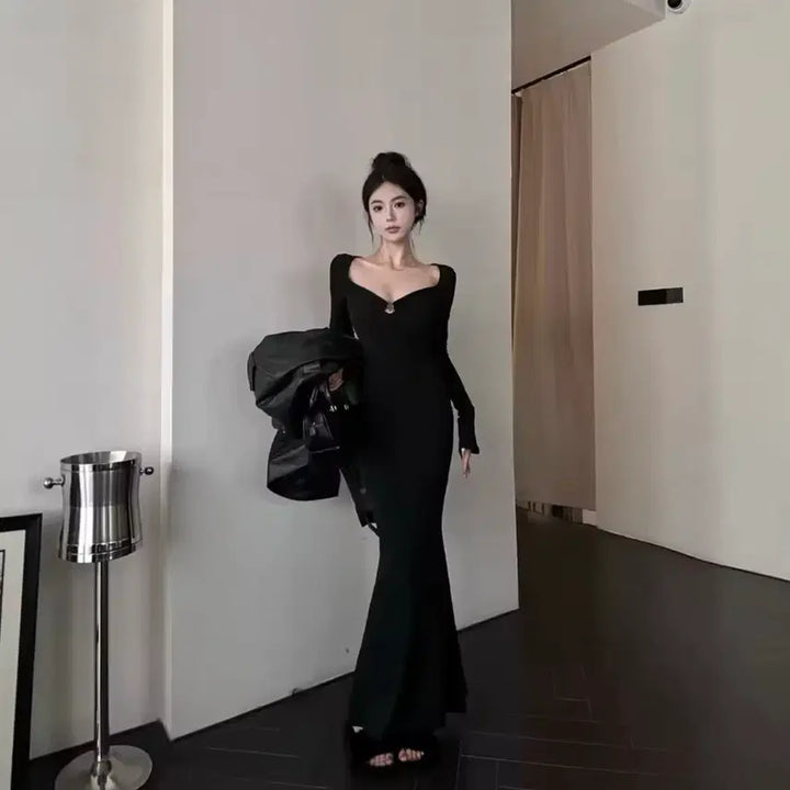 [BUNJANG] Black Mermaid Fishtail Long Dress / (당일발송)4만원대 상품 new 피쉬테일 블랙 머메이드 롱원피스