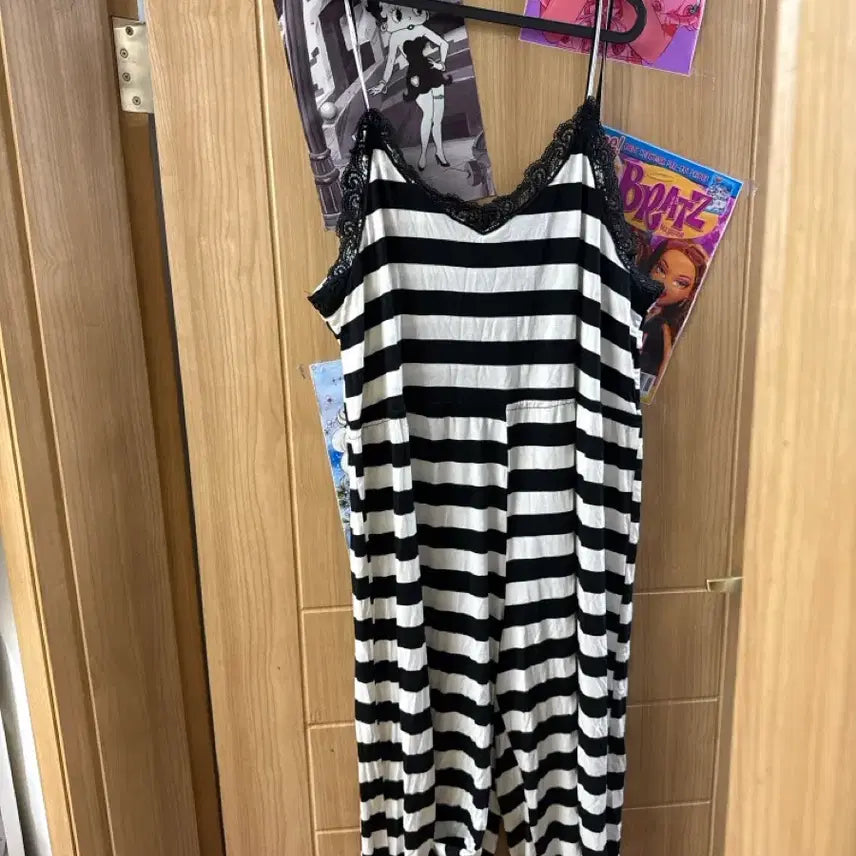 [BUNJANG] Striped Jumpsuit / [새상품]단가라 점프슈트
