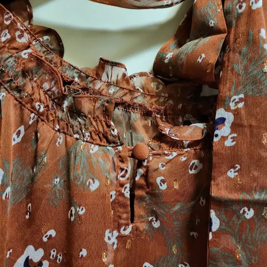 [SOLD OUT] 폴앤조 플라워 패턴 롱 쉬폰 원피스(66) 새제품