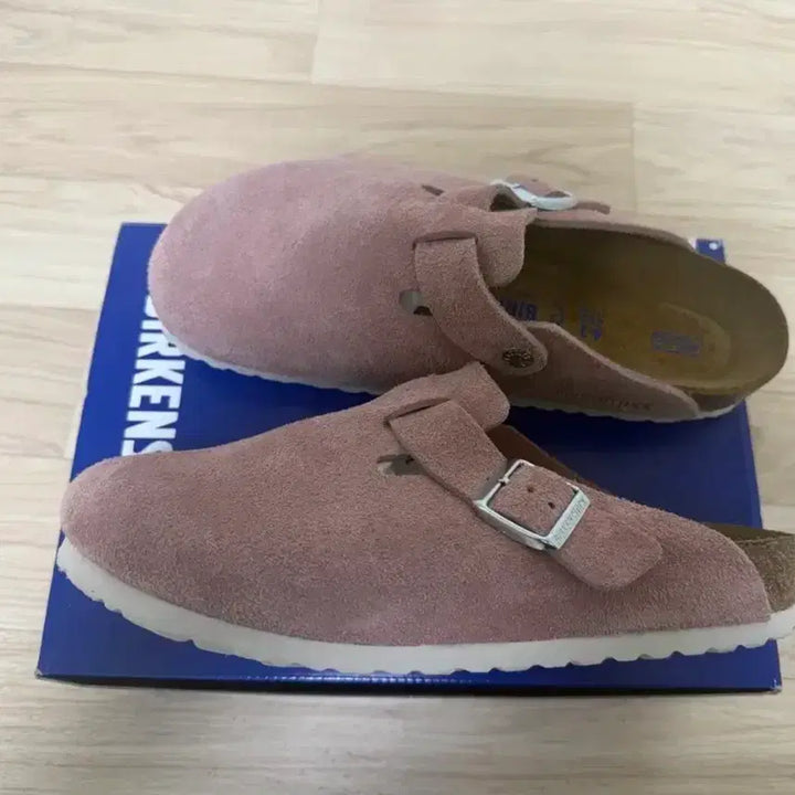 [BUNJANG] Birkenstock Boston Suede Pink Sandals / 버켄스탁 보스턴 스웨이드 핑크 41