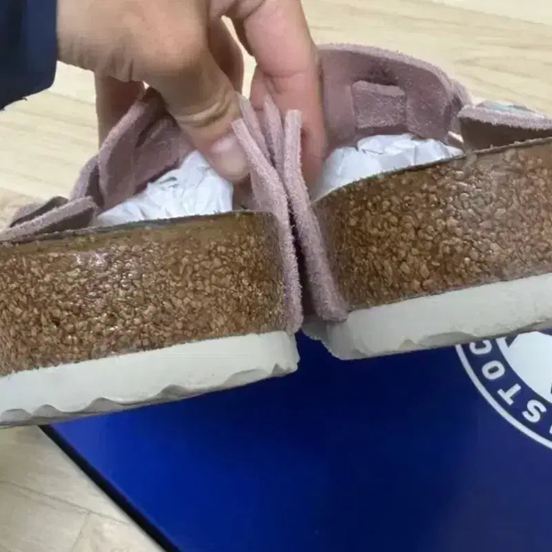 [BUNJANG] Birkenstock Boston Suede Pink Sandals / 버켄스탁 보스턴 스웨이드 핑크 41