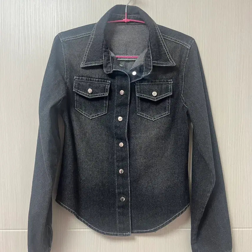 [BUNJANG] Minipo Black Denim Shirt / 미니포에 데님 셔츠 흑청