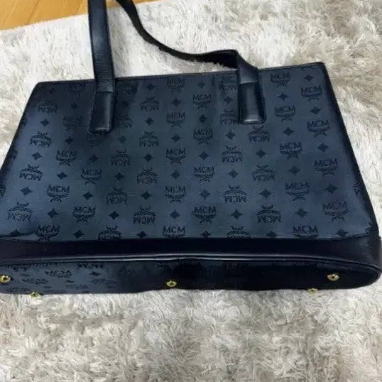 [SOLD OUT] MCM 블랙 로고 패턴 토트백