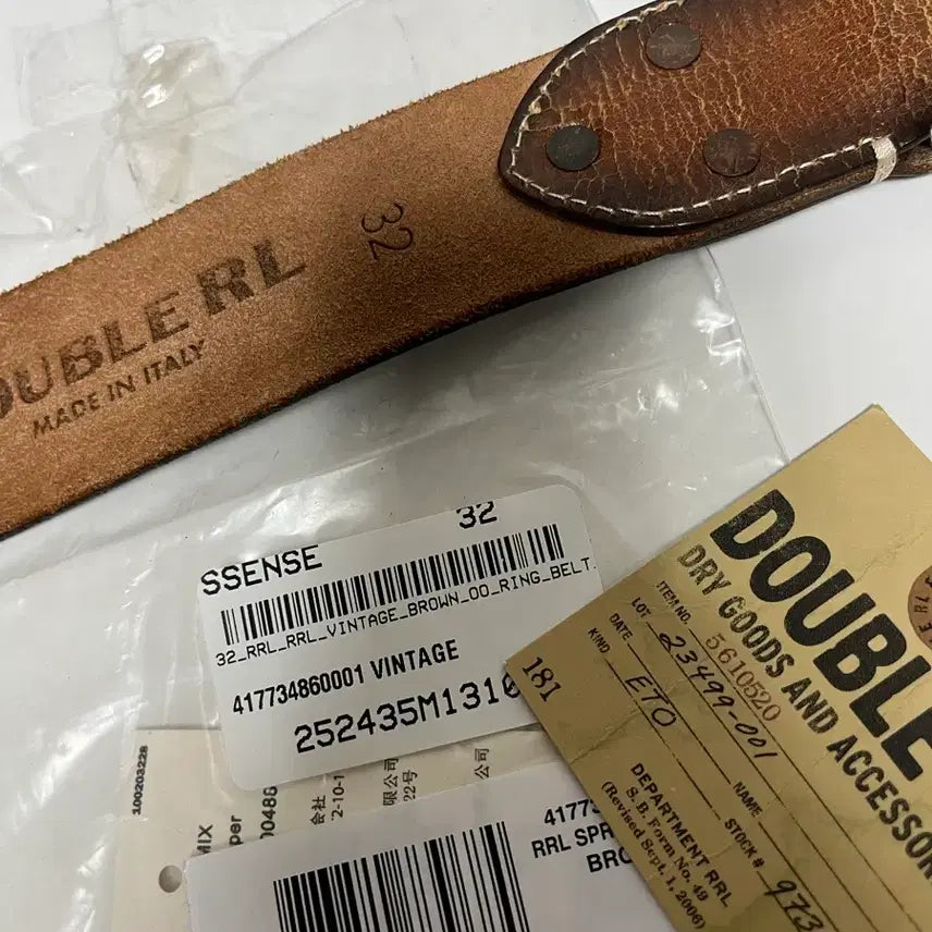 [BUNJANG] RRL O-ring Belt Brown / RRL O링 오링 벨트 브라운