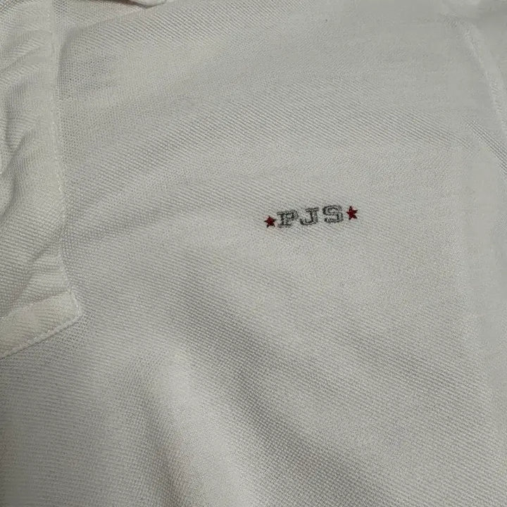 [BUNJANG] Parajumpers White Polo T-Shirt / 파라점퍼스 화이트 반팔 폴로티셔츠 PJS polo tshirt