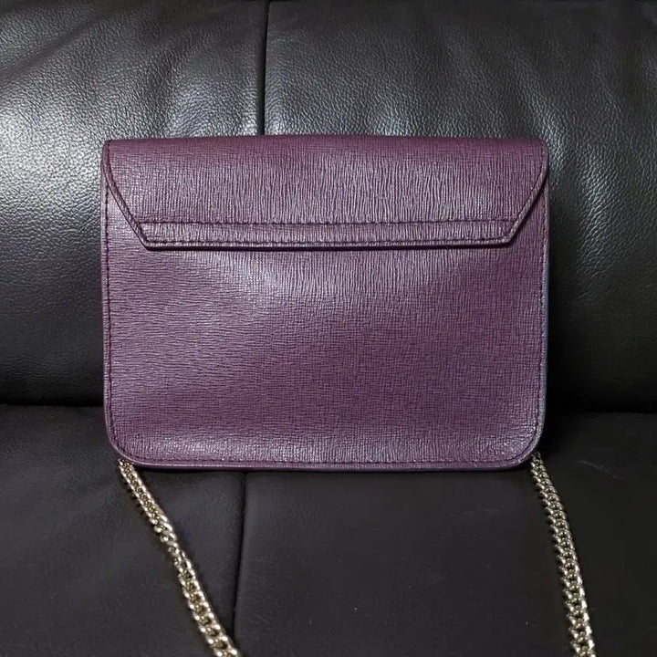 [BUNJANG] FURLA Julia Mini Crossbody Bag / FURLA Julia 체인 퍼플 사피아노 레더 미니 크로스바디 백/숄더백