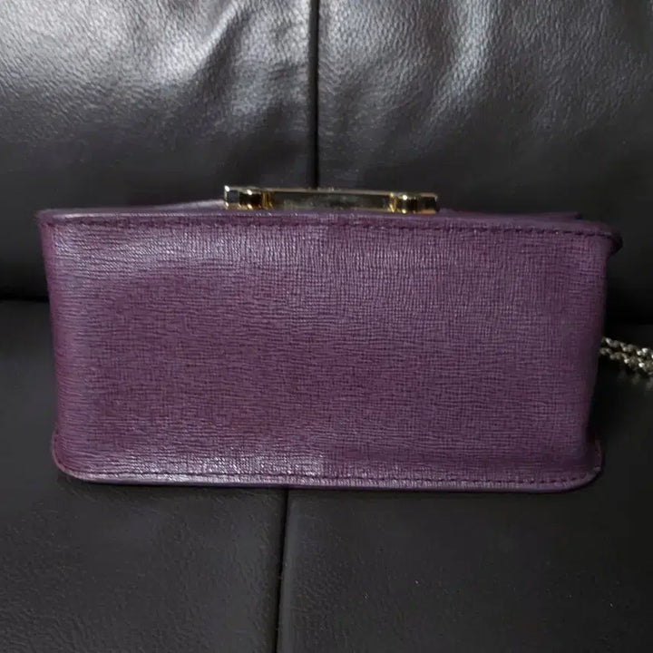 [BUNJANG] FURLA Julia Mini Crossbody Bag / FURLA Julia 체인 퍼플 사피아노 레더 미니 크로스바디 백/숄더백