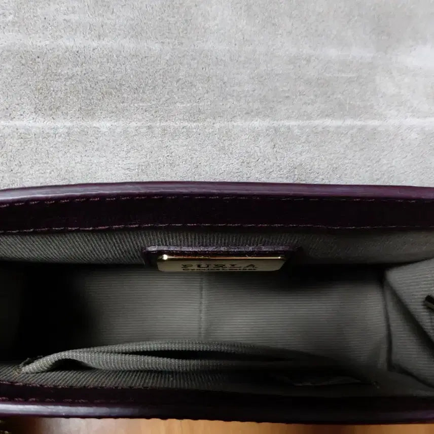 [BUNJANG] FURLA Julia Mini Crossbody Bag / FURLA Julia 체인 퍼플 사피아노 레더 미니 크로스바디 백/숄더백