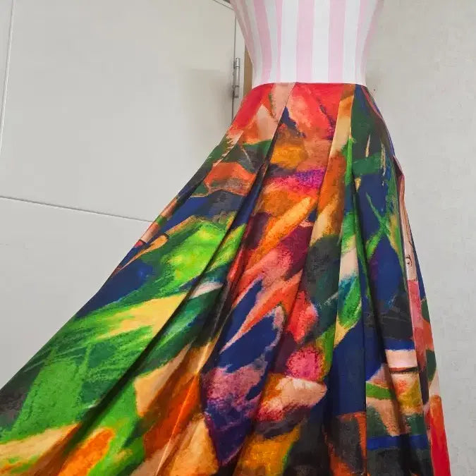 [BUNJANG] Time Pattern Balloon Long Skirt / (64사이즈/55)한섬 타임 패턴 벌룬 롱스커트