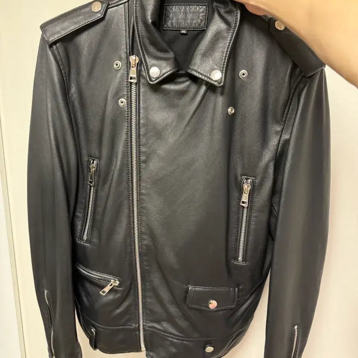 [BUNJANG] Leatherpark Double Rider Leather Jacket / [세탁O] 레더파크 더블라이더 가죽자켓
