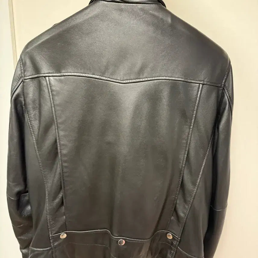 [BUNJANG] Leatherpark Double Rider Leather Jacket / [세탁O] 레더파크 더블라이더 가죽자켓