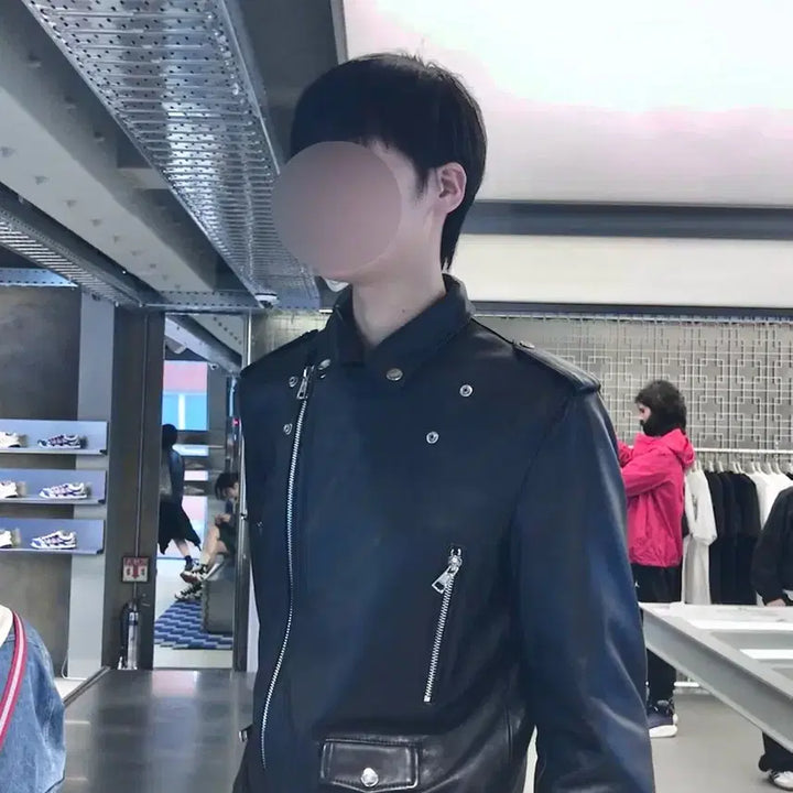 [BUNJANG] Leatherpark Double Rider Leather Jacket / [세탁O] 레더파크 더블라이더 가죽자켓