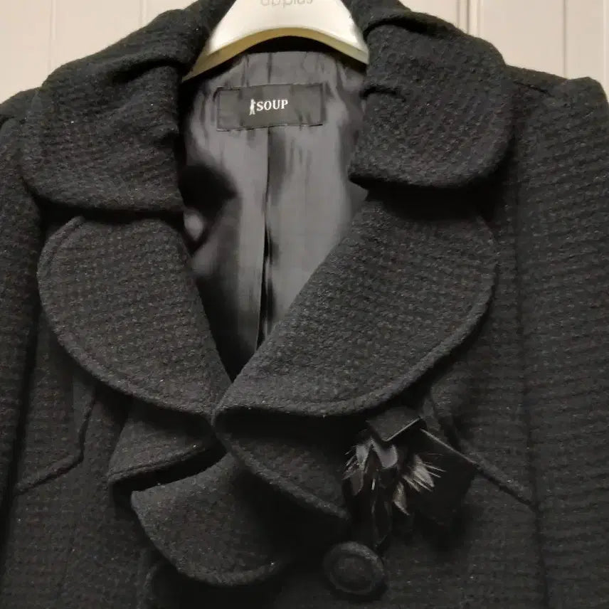 [BUNJANG] SOUP Black Half Coat (Size 55) / SOUP 블랙 여성 하프코트 55