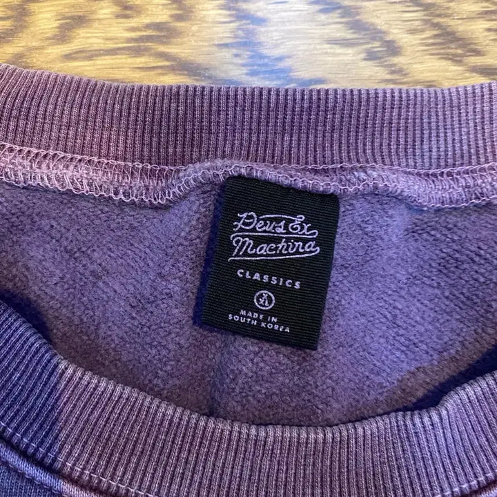 [BUNJANG] Deus Pigment Burgundy Sweatshirt / 데우스 피그먼트 맨투맨 xxl 버건디
