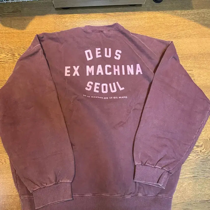 [BUNJANG] Deus Pigment Burgundy Sweatshirt / 데우스 피그먼트 맨투맨 xxl 버건디