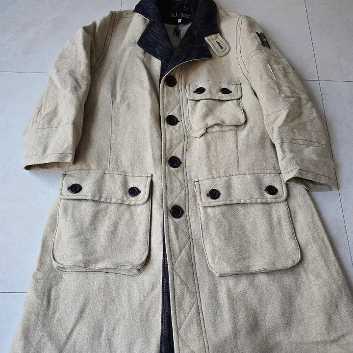 [BUNJANG] Giorgio Armani Jeans Beige Wool Blend Coat / 아르마니진스 베이지 코트 50 (US 34)